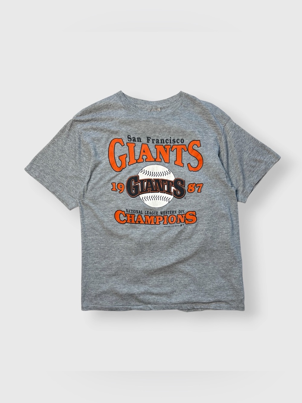 Vintage 1987 San Francisco Giants National League Champions Shirt, 80s USA XL